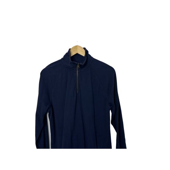 GAP Navy Blue 1/4 Zip Knit Long Sleeve Pullover Men's Size Medium Pockets - Picture 7 of 7